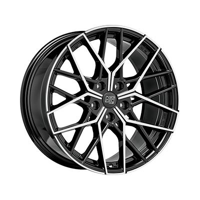 MSW MSW 74 GLOSS BLACK FULL POLISHED - 20x9 - 5x112 - CB: 73 - ET35