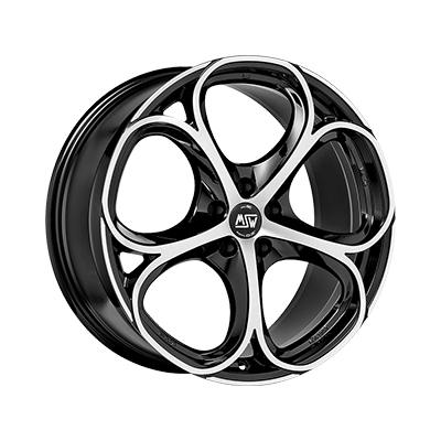 MSW MSW 82 GLOSS BLACK FULL POLISHED - 18x8 - 5x110 - CB: 65.1 - ET40