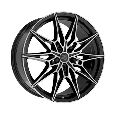 MSW MSW 75 GLOSS BLACK FULL POLISHED - 20x8 - 5x112 - CB: 73 - ET45