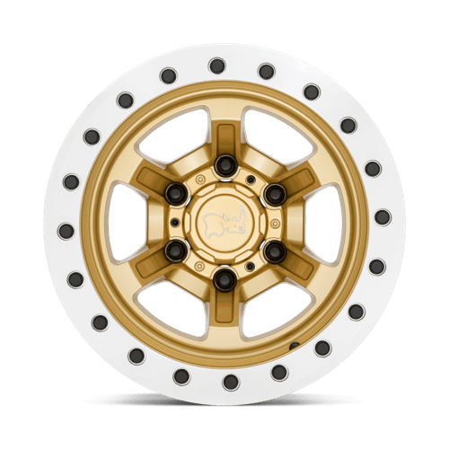 Black Rhino OFFSHOOT BEADLOCK GLOSS GOLD WITH MACHINED RING Alloy Wheel - 15X10 - 6X139.7 - CB: 112.1 - ET-38 Black Rhino OFFSHOOT BEADLOCK GLOSS GOLD WITH MACHINED RING Alloy Wheel - 15X10 - 6X139.7 - CB: 112.1 - ET-38