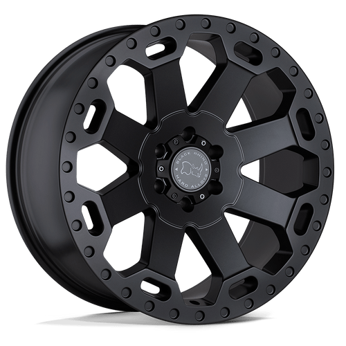 Black Rhino WARLORD MATTE BLACK Alloy Wheel - 17X8 - 5X120 - CB: 76.1 - ET35