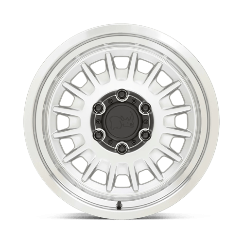 Black Rhino ALISO GLOSS SILVER WITH MIRROR CUT FACE & LIP Alloy Wheel - 17X8.5 - 6X139.7 - CB: 106.1 - ET-10