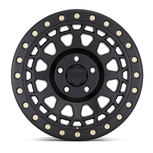 Black Rhino PRIMM MATTE BLACK W/ BRASS BOLTS Alloy Wheel - 17X9 - 5X114.3 - CB: 71.5 - ET-18