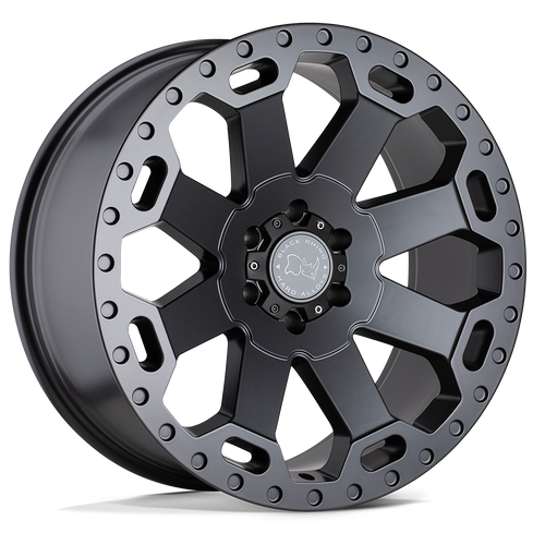 Black Rhino WARLORD MATTE GUNMETAL Alloy Wheel - 17X9 - 8X170 - CB: 125.1 - ET12