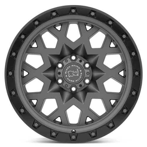 Black Rhino SPROCKET MATTE GUNMETAL W/ BLACK RING Alloy Wheel - 17X9.5 - 6X139.7 - CB: 112.1 - ET6 Black Rhino SPROCKET MATTE GUNMETAL W/ BLACK RING Alloy Wheel - 17X9.5 - 6X139.7 - CB: 112.1 - ET6