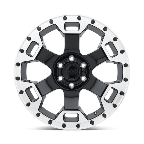 Black Rhino GAUNTLET GLOSS BLACK W/ MIRROR MACHINED RING Alloy Wheel - 18X9 - 5X127 - CB: 71.5 - ET-18