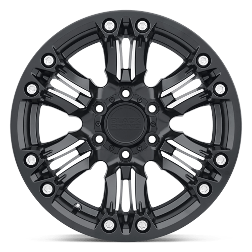 Black Rhino ASAGAI MATTE BLACK & MACHINED W/ STAINLESS BOLTS Alloy Wheel - 18X9.5 - 6X135 - CB: 87.1 - ET12