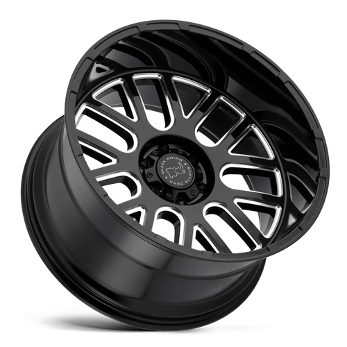 Black Rhino PISMO GLOSS BLACK W/ MILLED SPOKES Alloy Wheel - 18X9.5 - 6X139.7 - CB: 112.1 - ET-18