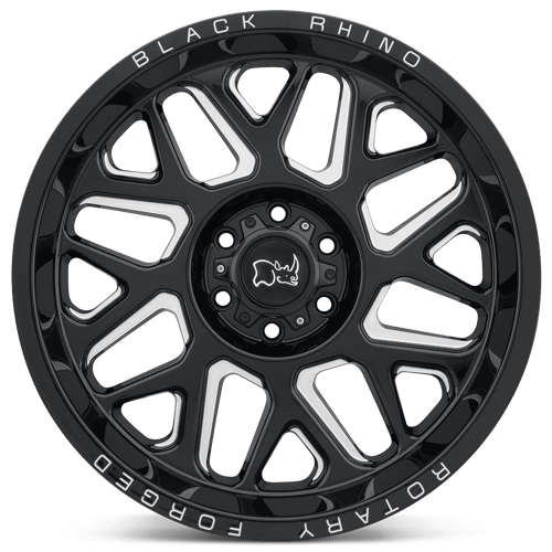 Black Rhino REAPER GLOSS BLACK & MILLED Alloy Wheel - 20X11.5 - 8X165.1 - CB: 122.4 - ET-44