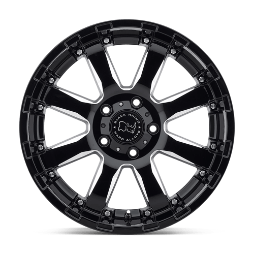 Black Rhino SIERRA GLOSS BLACK W/ MILLED SPOKES Alloy Wheel - 22X10 - 8X165.1 - CB: 122.4 - ET-23 Black Rhino SIERRA GLOSS BLACK W/ MILLED SPOKES Alloy Wheel - 22X10 - 8X165.1 - CB: 122.4 - ET-23