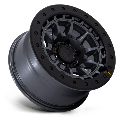 Black Rhino TUSK MATTE GUNMETAL W/ BLACK ROCK GUARD Alloy Wheel - 17X8.5 - 6X135 - CB: 87.1 - ET-10