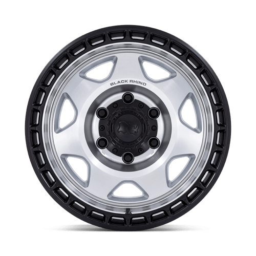 Black Rhino VOYAGER SILVER MACHINED FACE W/ MATTE BLACK LIP Alloy Wheel - 17X8.5 - 6X114.3 - CB: 66.06 - ET0