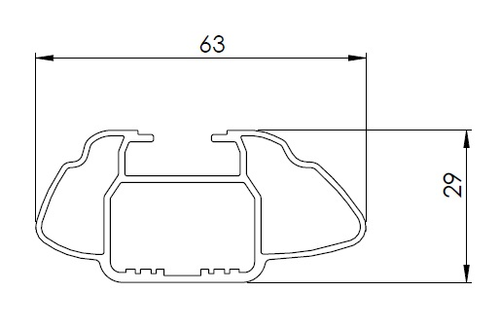 Summit Premium Roof Tent Compatible Aluminium Multi-Fit Roof Bar System - 1.3m - Std Foot - SURT-094