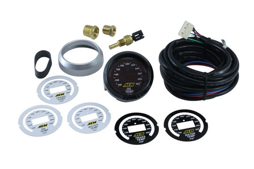 2" AEM 100-300F Oil / Transmission / Water Temperature Electronic Digital Gauge