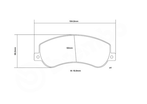 Front Brembo Sport HP2000 Brake Pads for Volkswagen Amarok