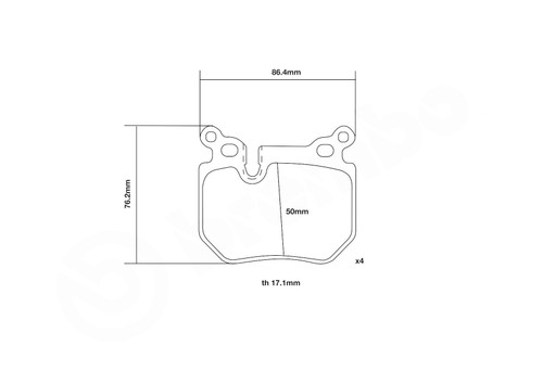 Rear Brembo Sport HP2000 Brake Pads for BMW E8X 1 Series / E92/E93 3 Series with M Performance Brakes Rear Brembo Sport HP2000 Brake Pads for BMW E8X 1 Series / E92/E93 3 Series with M Performance Brakes