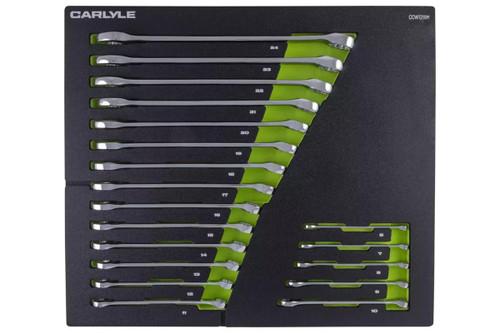 Carlyle 19pc 12 Point Combination End Wrench / Spanner Set (6mm-24mm)