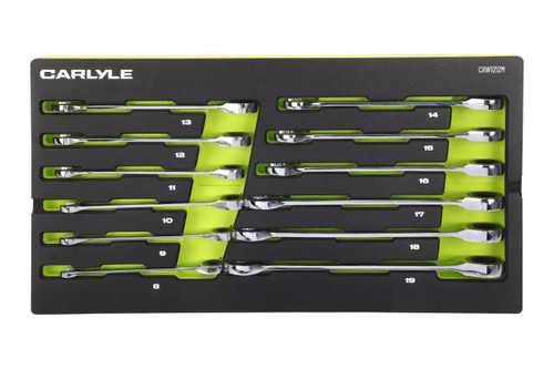 Carlyle 12pc Ratchet Spanner / Wrench 12pt (8mm-19mm)