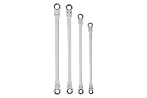 Carlyle 5pc 12 point Spline-Plus Extra-Long Double Box Flexible Metric Ratcheting Wrench Set