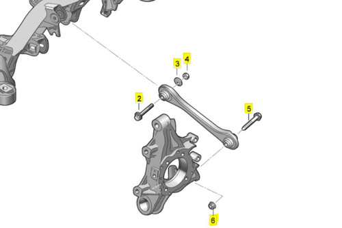 VW Touareg / Porsche Cayenne Rear Track Rod Bolt Kit