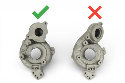 Billet 1.6 / 2.0 TDI Common Rail Turbo Outlet Damper Upgrade (Flat Face Housing) Billet 1.6 / 2.0 TDI Common Rail Turbo Outlet Damper Upgrade (Flat Face Housing)
