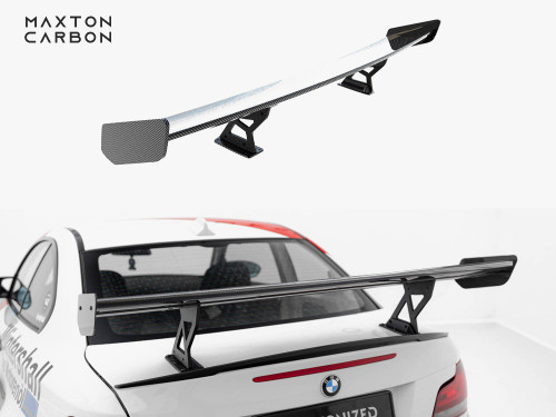 Maxton Carbon Spoiler With Internal Brackets Uprights V.1 BMW 1 M E82