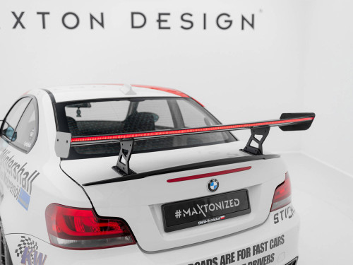 Maxton Carbon Spoiler With Internal Brackets Uprights V.2 + LED BMW 1 M E82