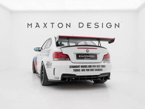 Maxton Carbon Spoiler With Upper Swan Mounting + LED BMW 1 M E82 Maxton Carbon Spoiler With Upper Swan Mounting + LED BMW 1 M E82
