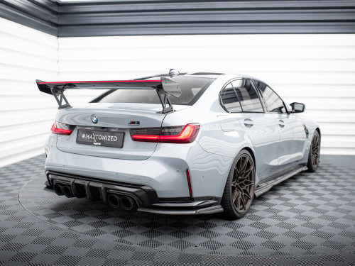 Maxton Carbon Spoiler With External Brackets Uprights + LED BMW M3 G80 / M340i G20 / 3 M-Pack G20 / 3 Standard G20