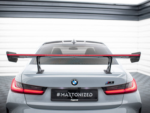 Maxton Carbon Spoiler With Internal Brackets Uprights + LED BMW M3 G80 / M340i G20 / 3 M-Pack G20 / 3 Standard G20