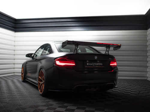 Maxton Carbon Spoiler With Internal Brackets Uprights + LED BMW M2 F87