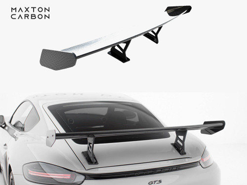 Maxton Carbon Spoiler With Internal Brackets Uprights V.1 Porsche 718 Cayman GTS 982c