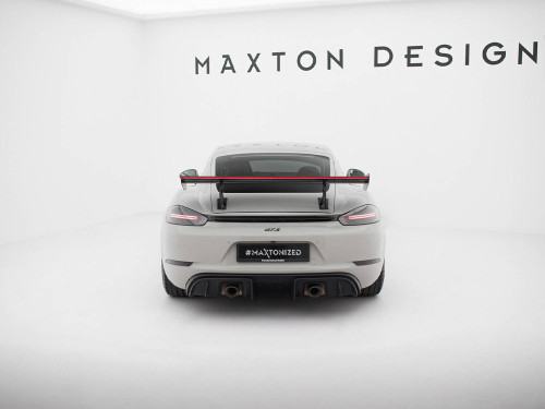 Maxton Carbon Spoiler With Internal Brackets Uprights V.2 + LED Porsche 718 Cayman GTS 982c Maxton Carbon Spoiler With Internal Brackets Uprights V.2 + LED Porsche 718 Cayman GTS 982c
