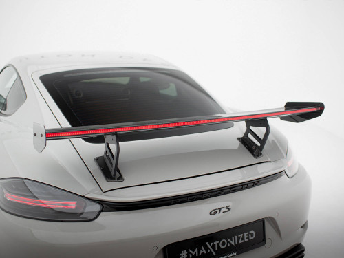 Maxton Carbon Spoiler With Internal Brackets Uprights V.2 + LED Porsche 718 Cayman GTS 982c Maxton Carbon Spoiler With Internal Brackets Uprights V.2 + LED Porsche 718 Cayman GTS 982c