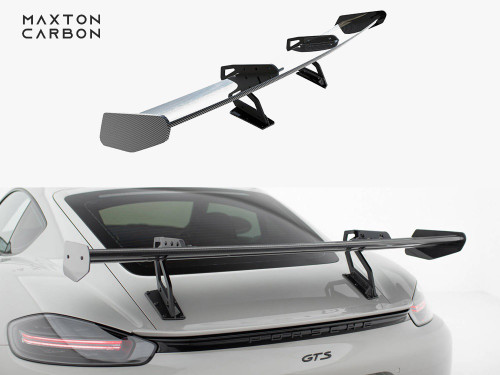Maxton Carbon Spoiler With Upper Swan Mounting V.2 Porsche 718 Cayman GTS 982c