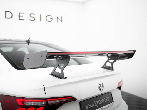 Maxton Carbon Spoiler With Internal Brackets Uprights + LED Volkswagen Jetta GLI Mk7