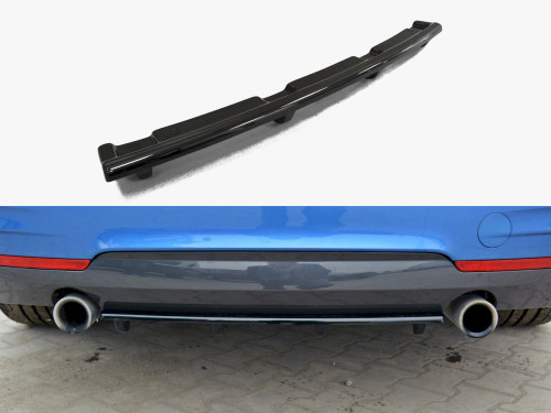 Maxton Central Rear Splitter (Vertical Bars) BMW 4 Coupe / Gran Coupe / Cabrio M-Pack F32 / F36 / F33