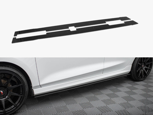Maxton Racing Side Skirts Diffusers V.2 Ford Fiesta Mk8 ST / ST-Line - Gloss Black
