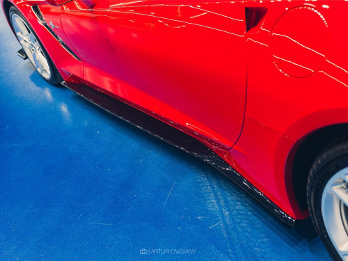 Maxton Side Skirts Diffusers V.1 Chevrolet Corvette Stingray / Grand Sport C7