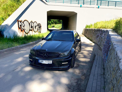 Maxton Front Splitter Mercedes-Benz C63 AMG Sedan / Estate W204 / S204 Facelift