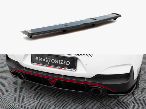 Maxton Central Rear Splitter (Vertical Bars) Hyundai I30 Mk3 N Fastback