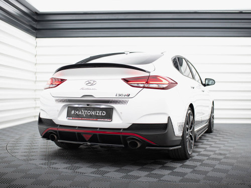 Maxton Central Rear Splitter (Vertical Bars) Hyundai I30 Mk3 N Fastback