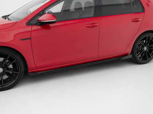 Maxton Street PRO Side Skirts Diffusers + Flaps Volkswagen Golf R / R-Line Mk7 Facelift