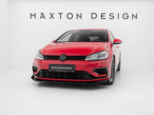 Maxton Street PRO Front Splitter + Flaps Volkswagen Golf R / R-Line Mk7 Facelift