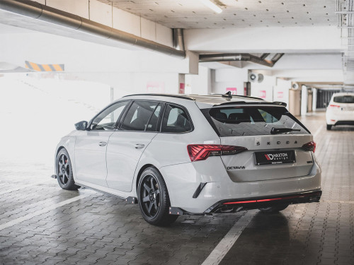 Maxton Rear Side Splitters V.2 + Flaps Skoda Octavia RS Estate / Liftback Mk4 / Mk4 Facelift