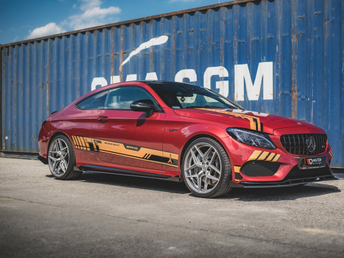 Maxton Street PRO Side Skirts Diffusers + Flaps Mercedes-AMG C43 / AMG-Line Coupe C205