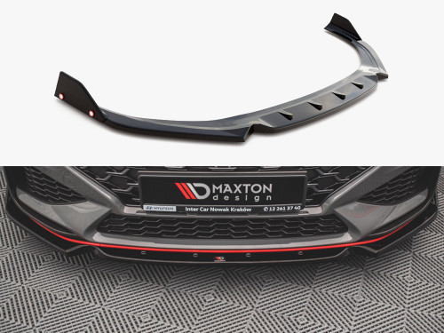 Maxton Front Splitter V.1 + Flaps Hyundai I30 N / I30 N-Line Hatchback / Fastback Mk3 Facelift