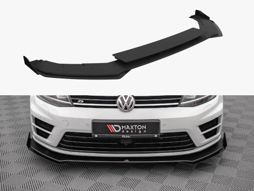 Maxton Street PRO Front Splitter V.1 + Flaps VW Golf R Mk7