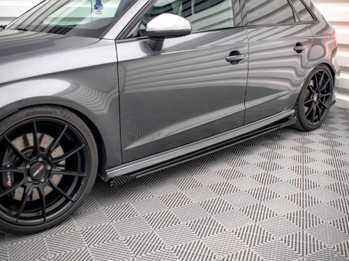 Maxton Street PRO Side Skirts Diffusers + Flaps Audi S3 / A3 S-Line Sportback 8V Facelift Maxton Street PRO Side Skirts Diffusers + Flaps Audi S3 / A3 S-Line Sportback 8V Facelift