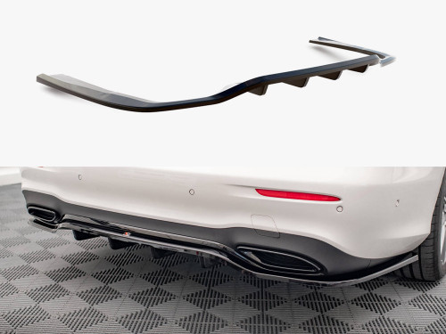 Maxton Rear Splitter (Vertical Bars) Mercedes E AMG-Line Sedan W213 Facelift